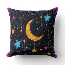 Stor halvmåne och många stjärnor