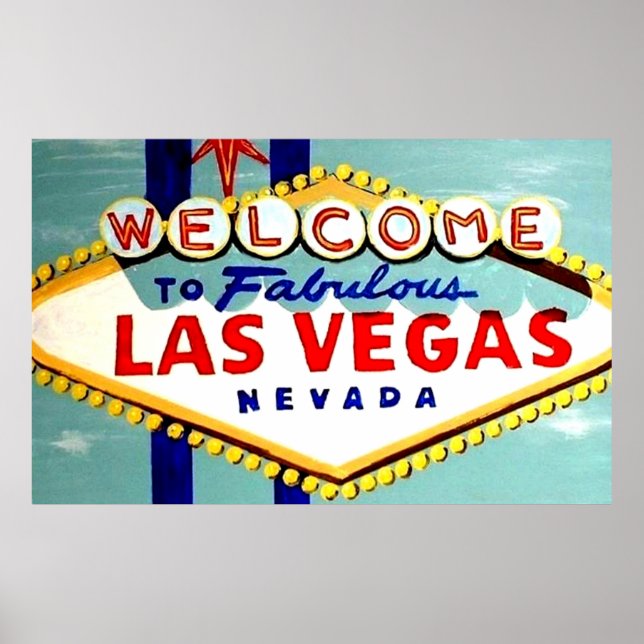 STOR HAND PAINTED LAS VEGAS SIGN DAYTIME POSTER (Framsidan)