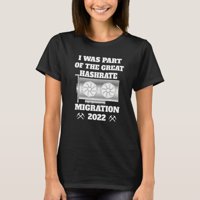 Stor Hashrate-migration 2022 ETH Ethereum Cool Cr T Shirt (Framsida)
