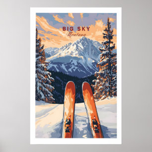 Stor himmelväggkonstaffisch - Skidtryck 1 Poster