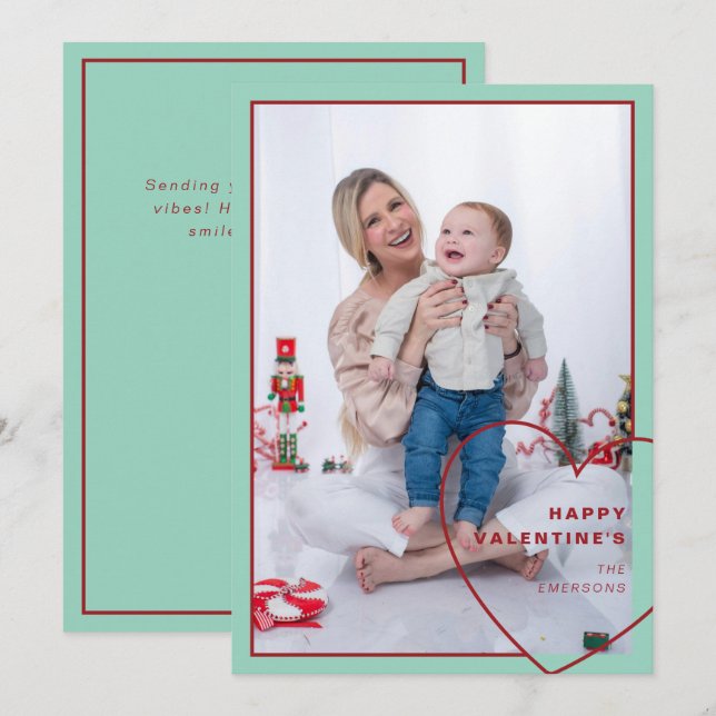 Stor hjärna med modernt designkort julkort (Fram/baksida)