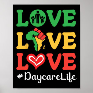 Stor hjärta Afrika Karta Höjd näve Kärlek Kärlek K Poster
