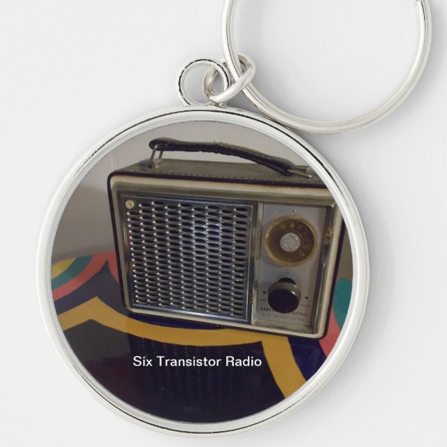 Stor högvärdig rundakeychain rund silverfärgad nyckelring (Framsidan)