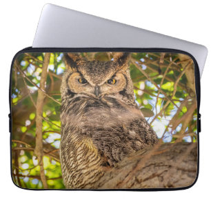 Stor Hornuggla Vilda Natur Art Foto Laptop Fodral