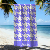 Stor Houndstooth Mönster Blueberry