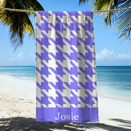 Stor Houndstooth Mönster Blueberry