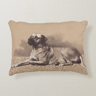 Stor Hund Vintage Bild Lägg Till Ett Namn Kennel Prydnadskudde