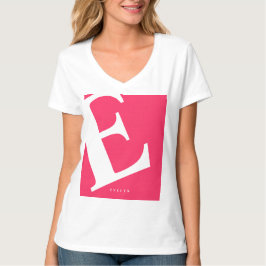 Stor initial | Modern typografi | Rosa T Shirt
