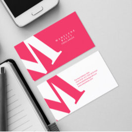 Stor initial | Modern typografi | Rosa Visitkort