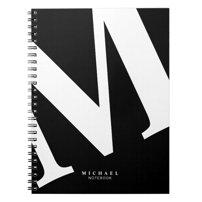 Stor inledande | Modern typografi | Svart Anteckningsbok (Framsidan)