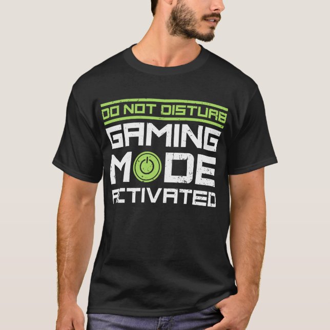 Stör inte aktiverat spelläge t shirt (Framsida)