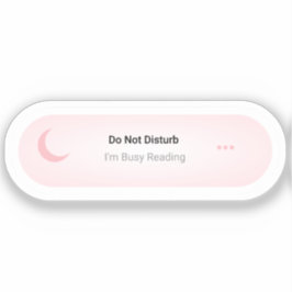 Stör inte att jag är upptagen med läsning från Bok Klistermärken