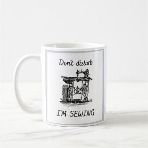 stör inte att jag syr Vintage Sewing Maskin Kaffemugg
