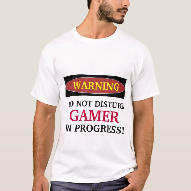 STÖR INTE, den PÅGÅENDE T-tröja för gameren Tröja (Framsida)
