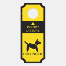 Stör inte försiktighet Hund inuti