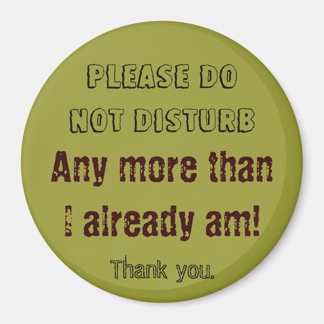 Stör inte magnet (Framsidan)