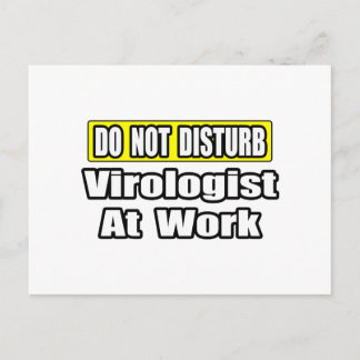 Stör inte... Virolog på jobbet Vykort