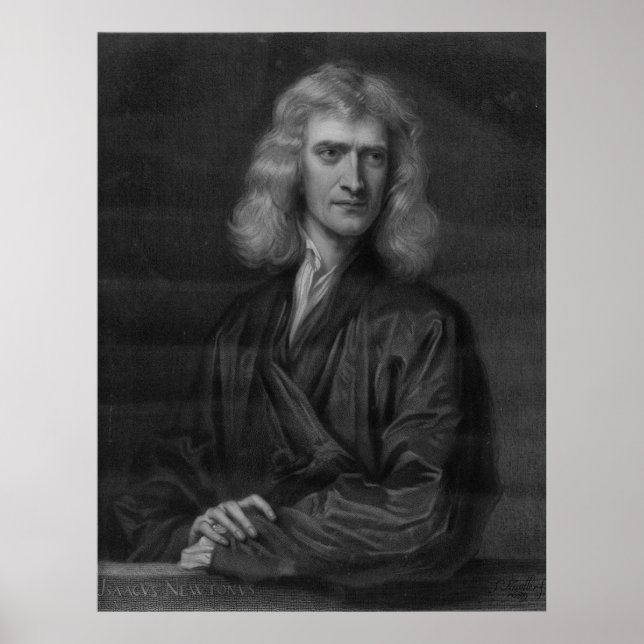 Stor Isaac Newton-utskrift med hög upplösning Poster (Framsidan)