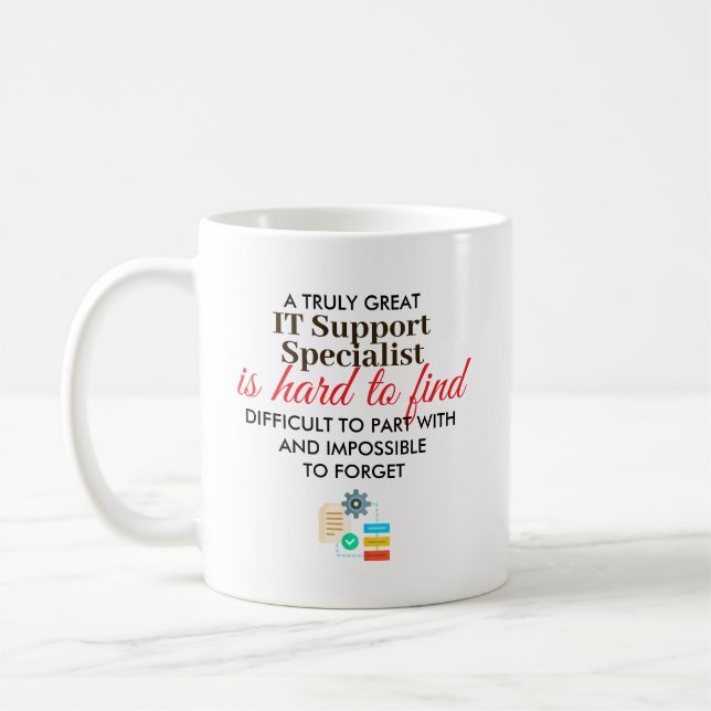 Stor IT-stödspecialist Personligt namnpresent Kaffemugg (Vänster)