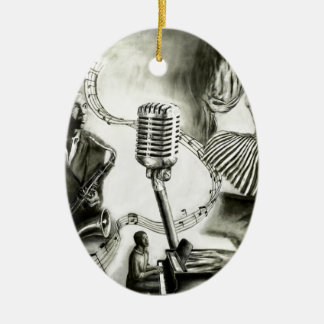 Stor Jazz Julgransprydnad Keramik