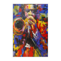 Stor Jazz Musician Acrylic Art