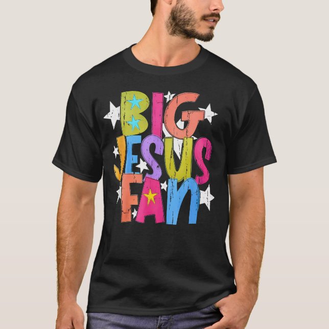 Stor Jesus-fan Religiös T Shirt (Framsida)