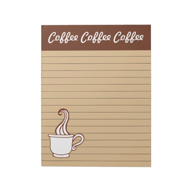 Stor kaffeblock anteckningsblock (Roterad)