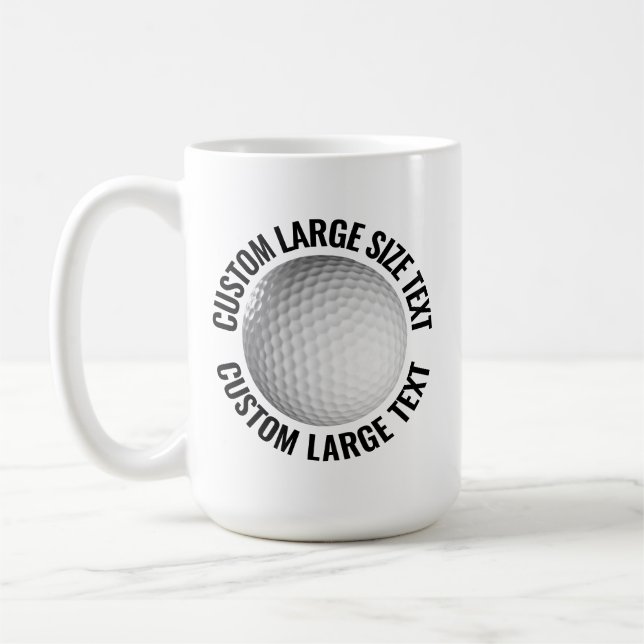 Stor kaffekopp 450ml Personlig Golfmugg (Vänster)