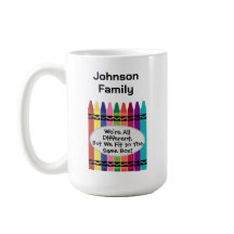 Stor kaffemugg för familjeåterförening
