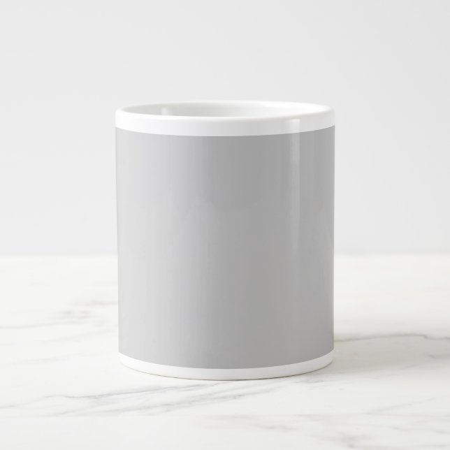 Stor kaffemugg | Grå minimalistisk keramik Jumbo Mugg (Framsidan)