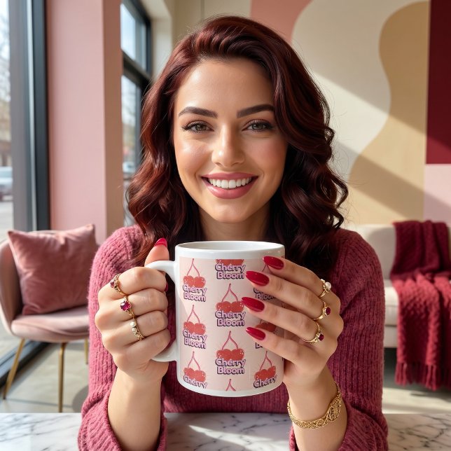 Stor kaffemugg med körsbärsblomning jumbo mugg (Skapare uppladdad)
