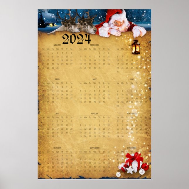 Stor kalender 2024 poster (Framsidan)