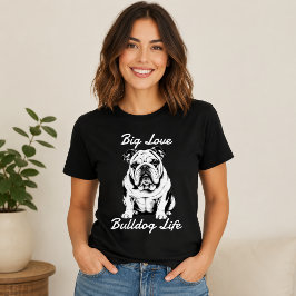 Stor kärlek Bulldog Liv T Shirt