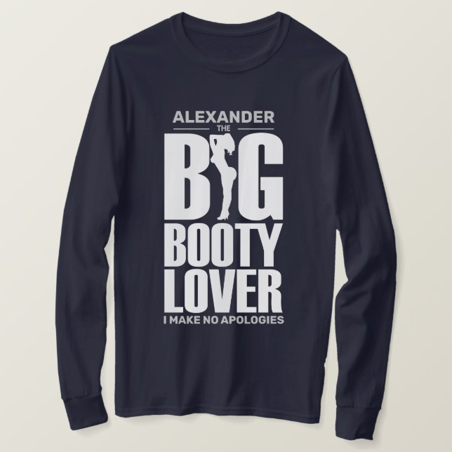 STOR KÄRLEK TILL STORT RUMP FYNDIG LÅNGÄRMAD T SHIRT (Design framsida)
