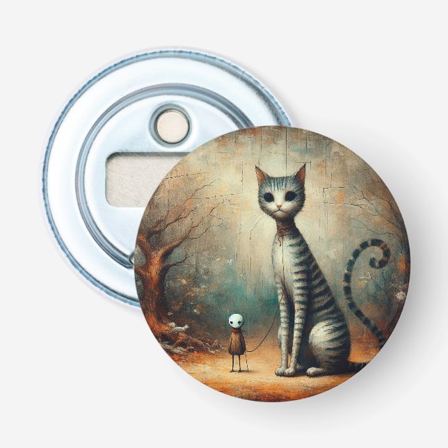 Stor katt flasköppnare (Framsidan)