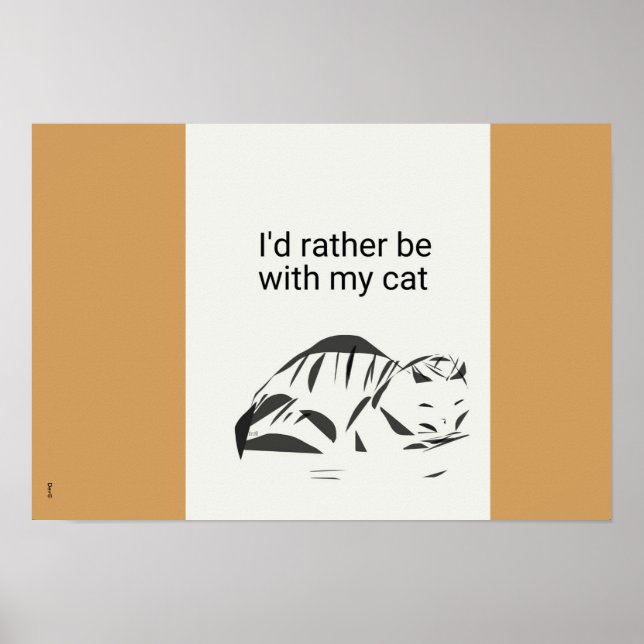 STOR Katt kärlek 19" x 13", Katt Affisch (Matte) (Framsidan)