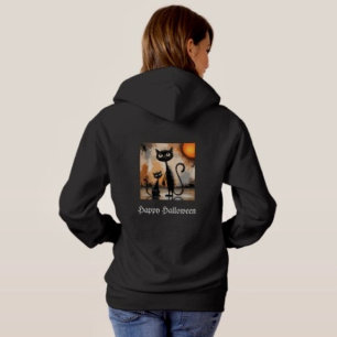 Stor Katt Liten Katt Halloween T Shirt