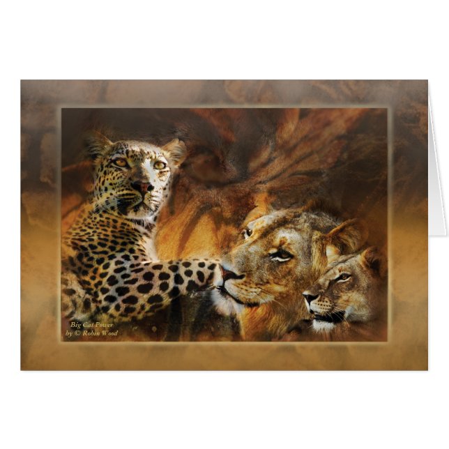 Stor kattrovdjur hälsningskort (Framsidan Horizontal)