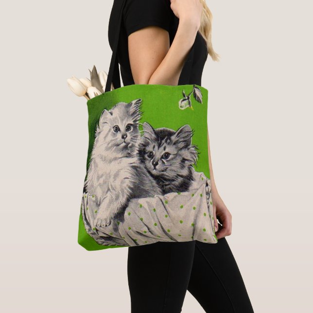 Stor kattunge kattunge tygkasse (Närbild)