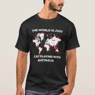 Stor kattvärld leker med Australien T Shirt