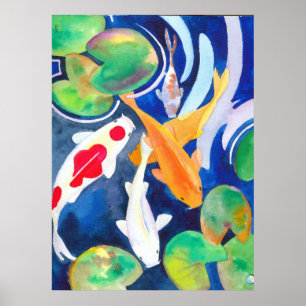 stor Koi-damm Poster