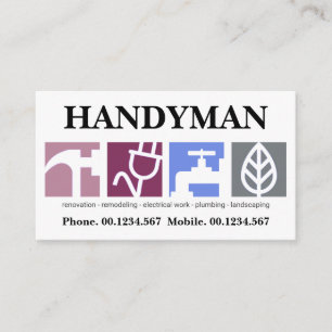 Stor Kreativ Modern Handyman Signage Visitkort