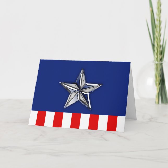 Stor krom som Silver Star på Festive Färg Helgkort (Framsida)