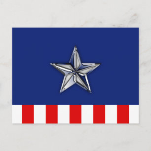 Stor krom som Silver Star på Festive Färg Vykort