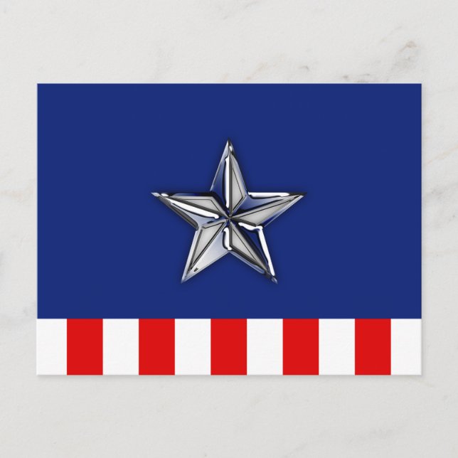 Stor krom som Silver Star på Festive Färg Vykort (Framsida)