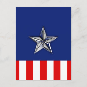 Stor krom som Silver Star på Festive Färg Vykort