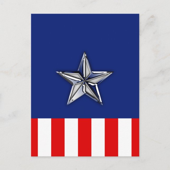 Stor krom som Silver Star på Festive Färg Vykort (Framsida)