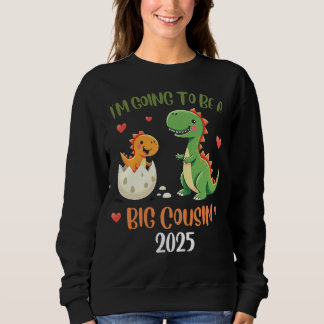 Stor kusin dinosaur jag kommer att bli kusin bebis t shirt
