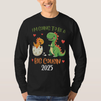 Stor kusin dinosaur jag kommer att vara kusin baby t shirt