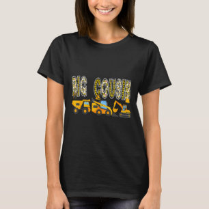 Stor kusin konstruktion grävmaskin barn matchande t shirt